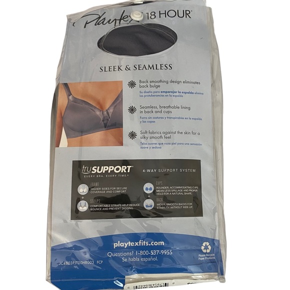 Playtex 18 Hour Sleek & Seamless Size 44D - Picture 4 of 7
